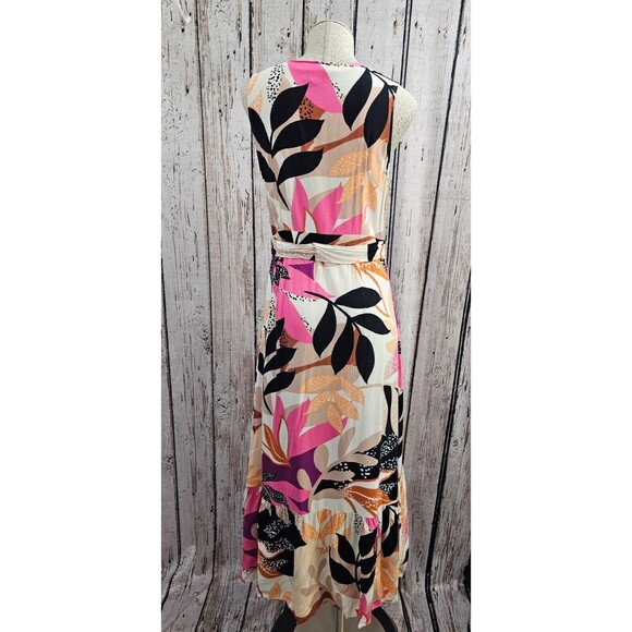 ALK Women's M Apt 9 Tie Waist Wrap Hi-Lo Maxi Dress Floral Summer Spring NEW NWT - Picture 6 of 9